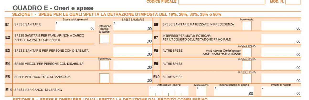 Spese Mediche Detraibili Modello Fiscomania