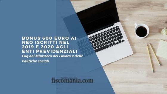 Bonus 600 euro ai neo