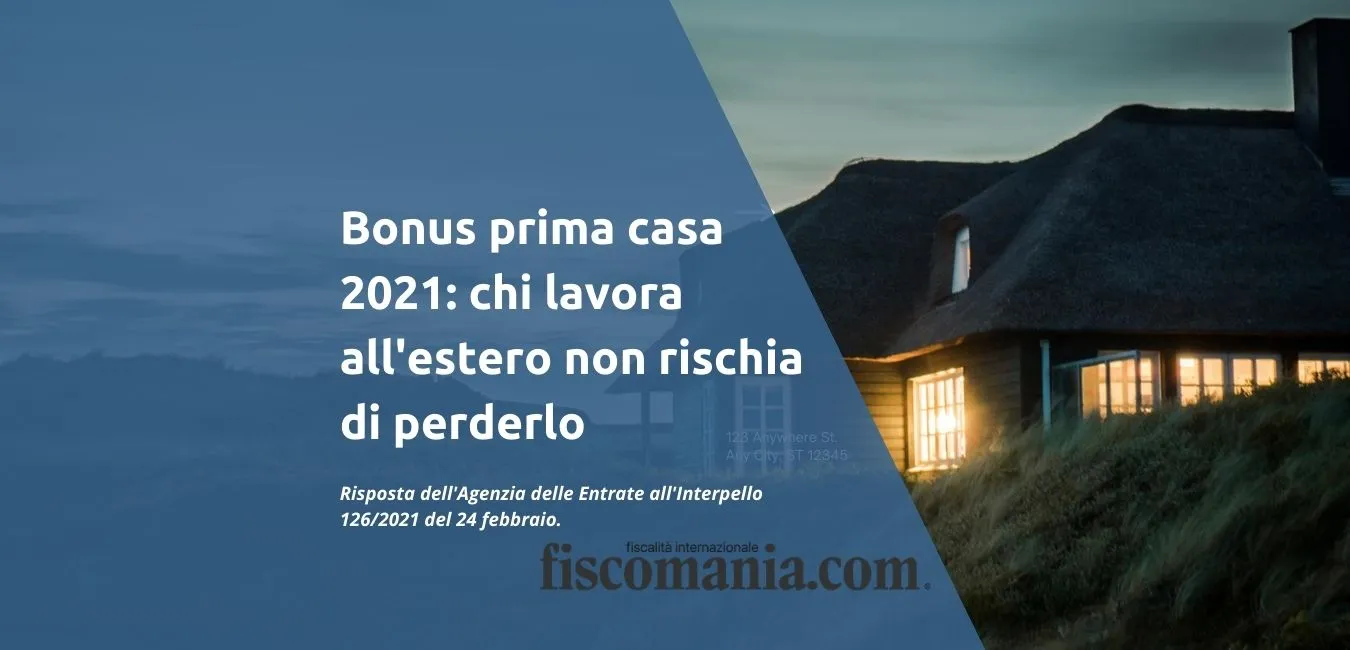 Bonus prima casa 2021