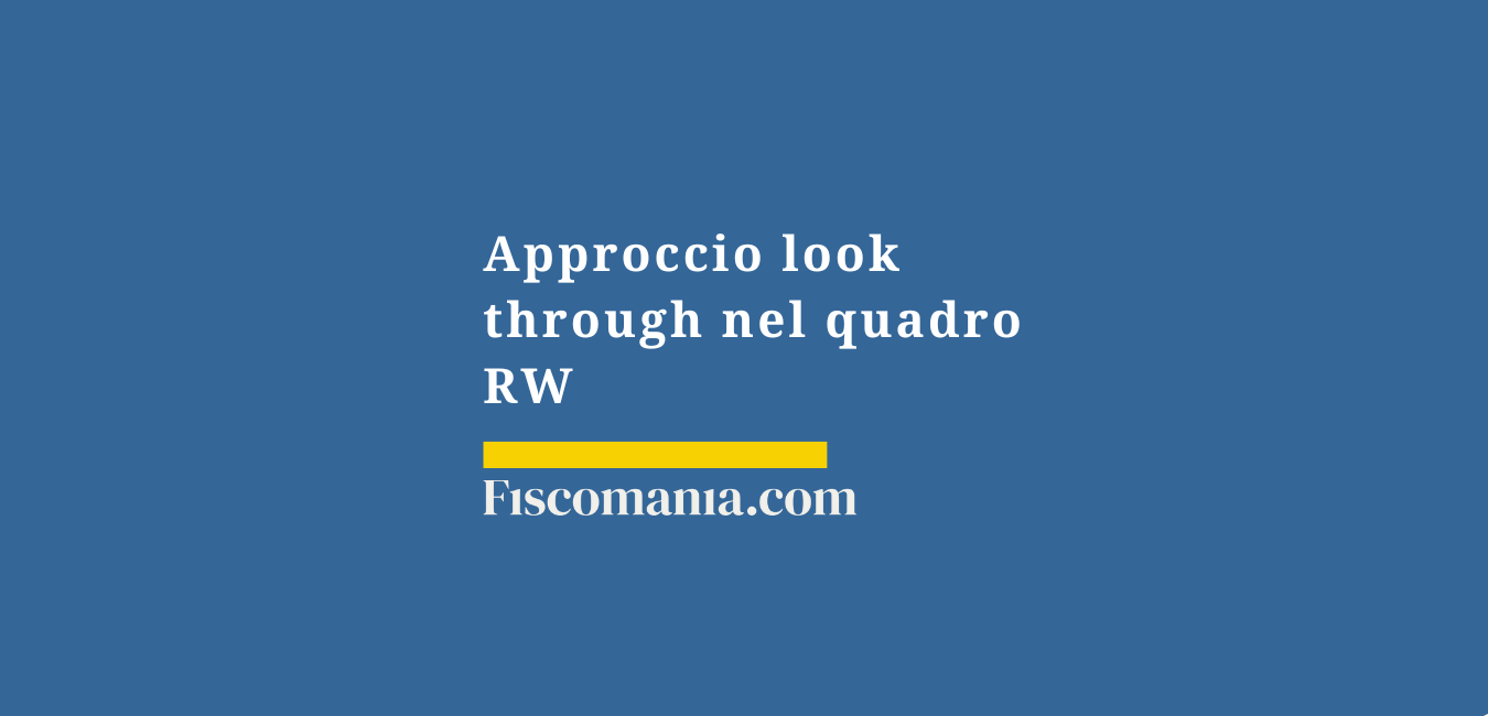 Approccio look through nel quadro RW