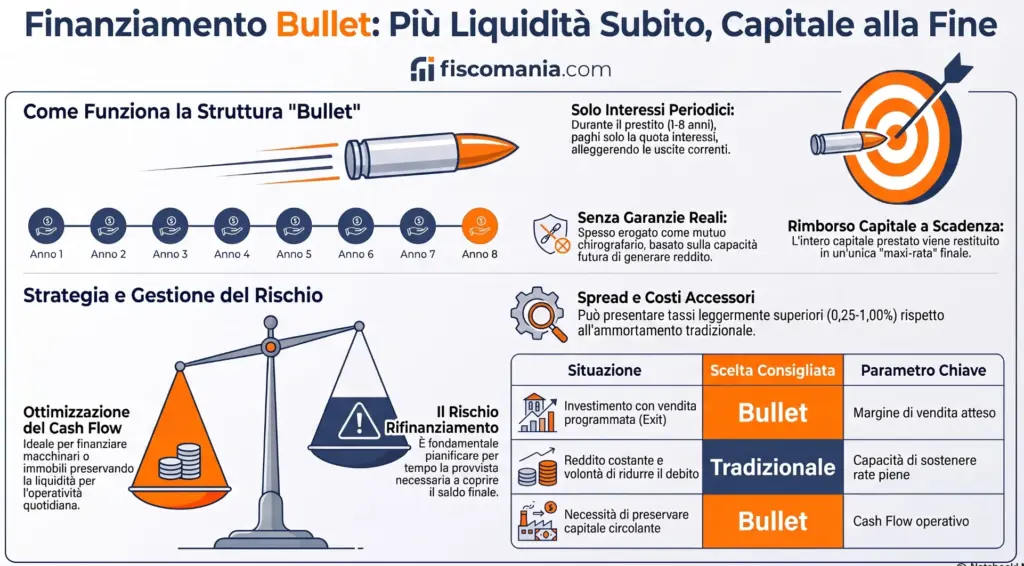 Guida-al-finanziamento-bullet-struttura-requisiti-cash-flow-infografica