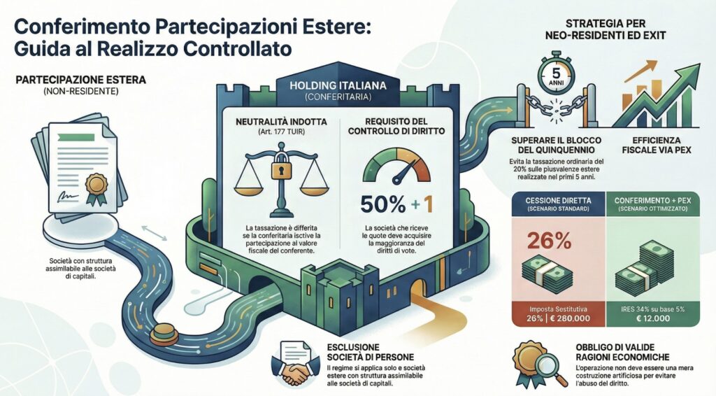 Conferimento-partecipazioni-estere-realizzo-controllato-infografica