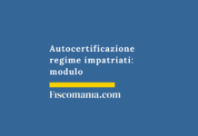 Autocertificazione regime impatriati 2026: modulo da compilare Autocertificazione-regime-impatriati-modulo