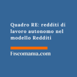Quadro RE: redditi di lavoro autonomo nel modello Redditi 2026 Quadro-RE-redditi-lavoro-autonomo-modello-Redditi