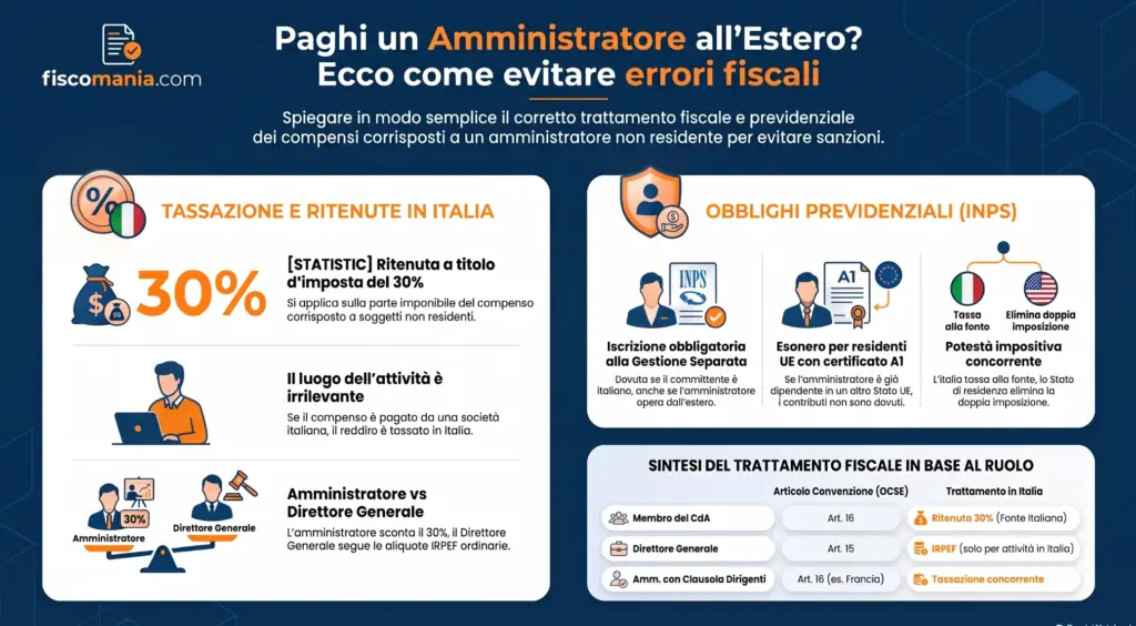 Compenso-amministratore-non-residente-tassazione-Italia-Convenzioni-infografica