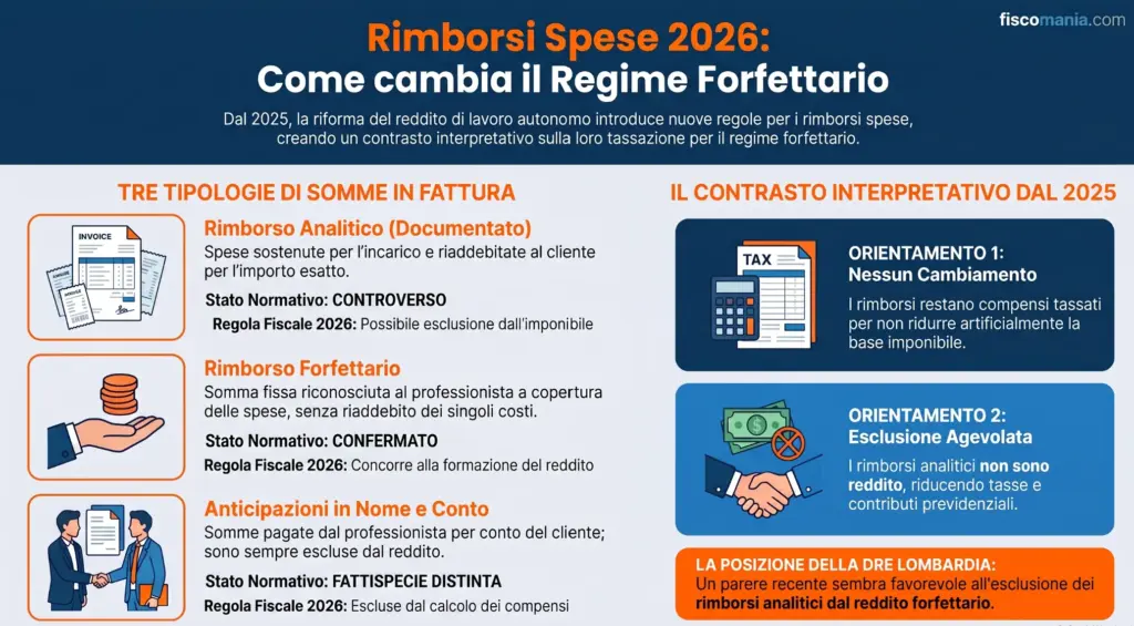 Rimborsi-spese-regime-forfettario-gestione-pratica-guida-fattura-infografica