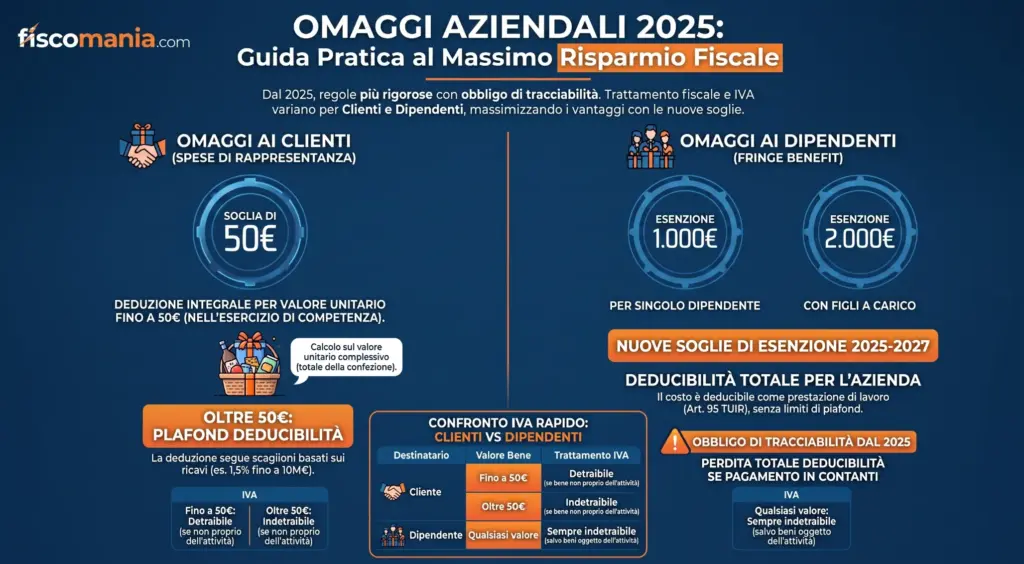 Omaggi-aziendali-guida-deducibilità-IVA-tracciabilità-infografica
