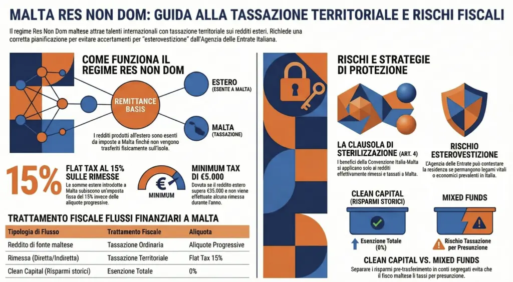 Regime-Res-Non-Dom-Malta-guida-tassazione-territoriale-rischi-fiscali-infografica