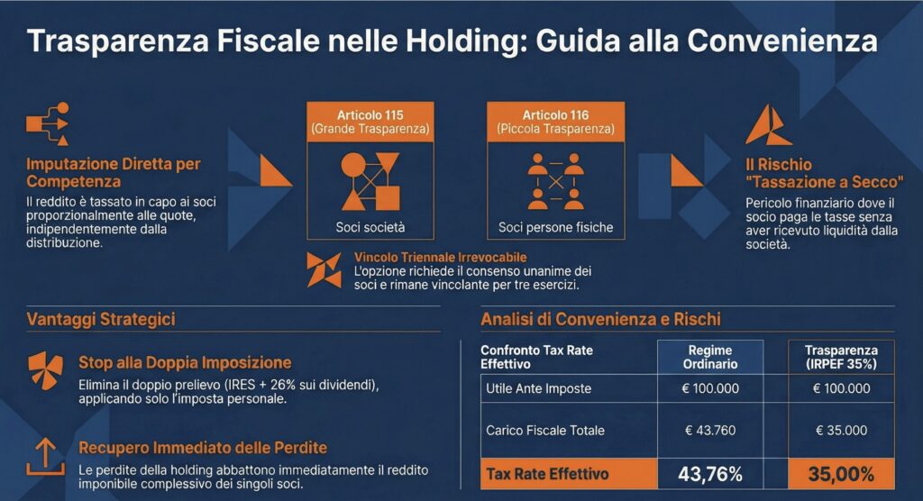 Trasparenza-fiscale-Holding-guida-convenienza-calcolo-pratico-infografica
