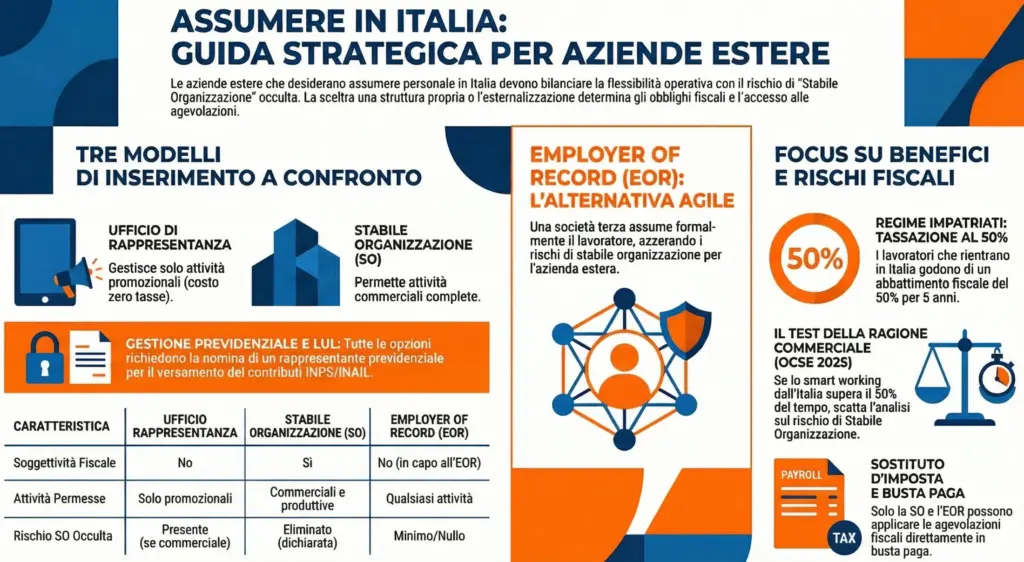 Assumere-dipendenti-Italia-aziende-estere-ufficio-rappresentanza-stabile-organizzazione-EOR-infografica
