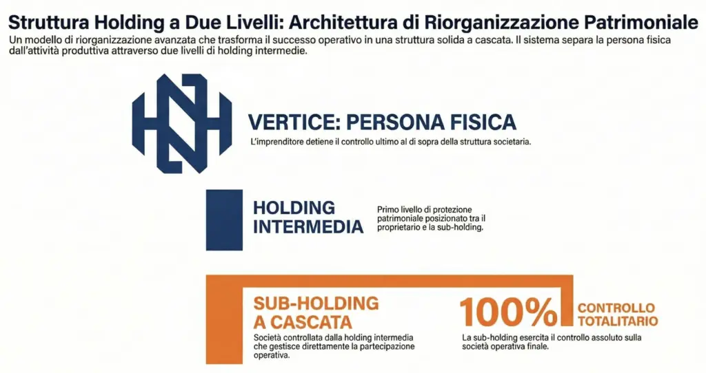 Conferimenti-catena-realizzo-controllato-struttura-holding-multi-livello-lecita-infografica