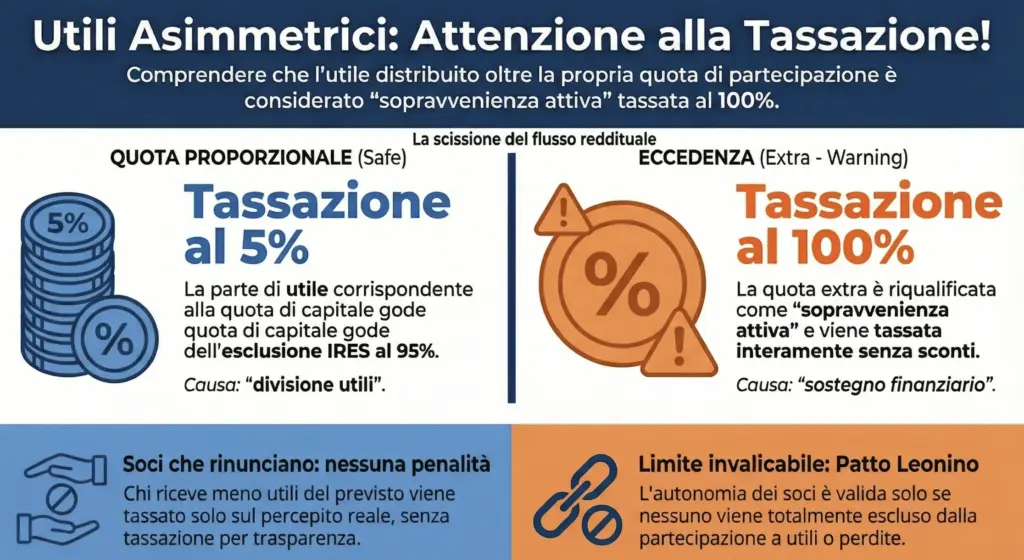 Distribuzione-utili-non-proporzionale-riqualificazione-fiscale-Risposta-90E26-infografica