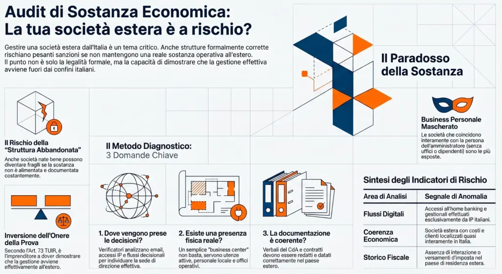 Audit-sostanza-economica-tua-società-estera-regge-verifica-fiscale-infografica
