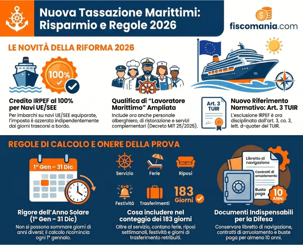 Marittimi-su-navi-UE-SEE-credito-IRPEF-100%-novità-infografica