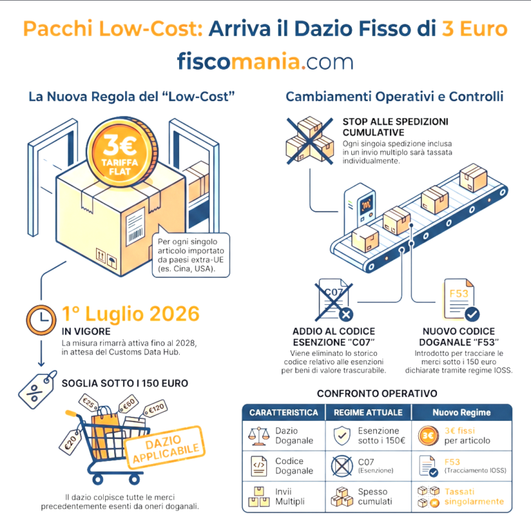 Pacchi extra-UE sotto i 150 euro: dazio di 3 euro dal 1° luglio 2026 ...