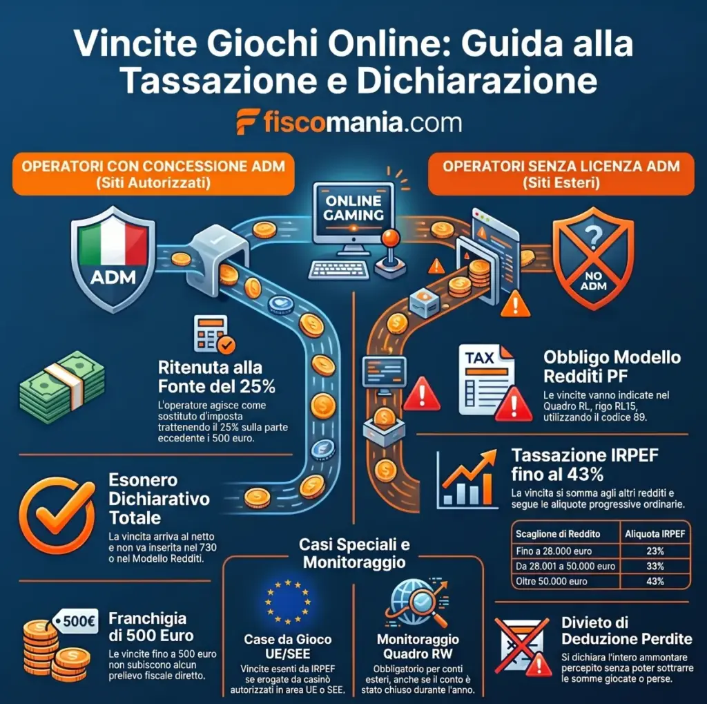 Vincite-giochi-online-dichiarazione-dei-redditi-guida-fiscale-infografica
