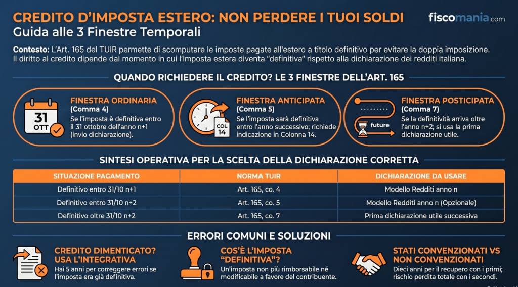 Competenza-temporale-credito-imposte-estere-dichiarazione-deve-essere-esercitato-infografica