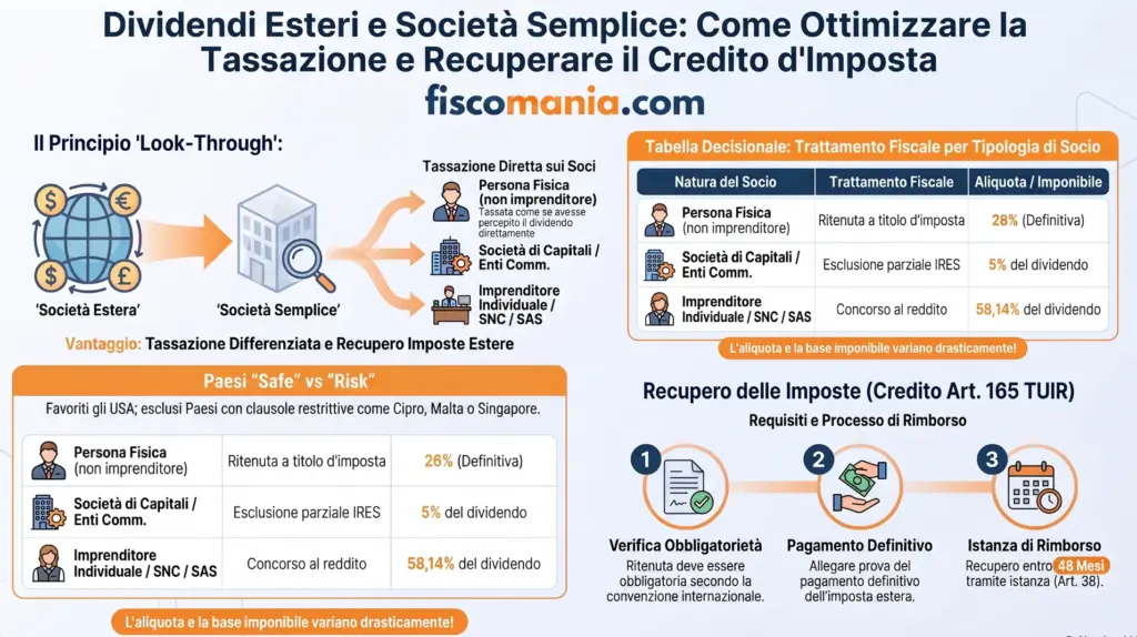 Dividendi-esteri-società-semplice-guida-credito-d'imposta-infografica